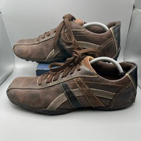 Skechers Mens 10 EU 45 Relaxed Step Brown Leather Casual Walking Shoes