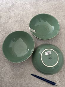 Green bowls x 3 by Caroline Carolyn Donnelly