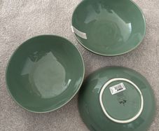 Green bowls x 3 by Caroline Carolyn Donnelly