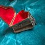 Vintage Grand Piano Jewelry Box, Gold Tone with Red Velvet Japan Image 9