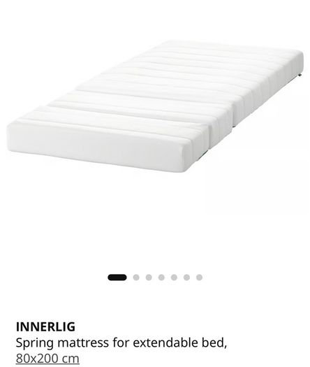 IKEA Pink Minnen Extendable Kids Bed and Mattress