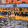 Vintage Roached Enamel Sign Image 3
