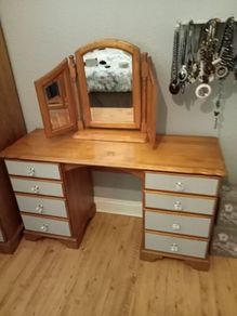 Dressing table and mirror