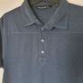 travis mathew polo shirt size small ptp 20" navy in like new condition Image 5