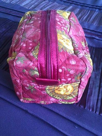 Pink Make up bag with sun design
