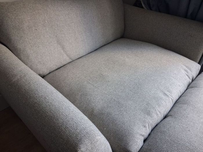 Whitemeadow Loveseat snuggler with matching ottoman