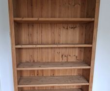 Large Solid Pine Bookcase / Tall 6-Tier Wooden Shelving Unit