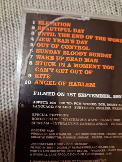 U2 Live DvD.