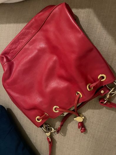 Leather bag shirts pants sandals - clothes bag