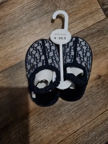 baby boys river island monogram slippers bnwt