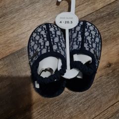 baby boys river island monogram slippers bnwt