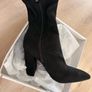 Black Pointed Toe Heeled Ankle Boots Size 6 EU 39 Image 2