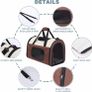 Pet Carrier, Airline Approved Dog Carrier, Small Medium Cat Carrier, Portable Breathable Pet Travel Carrier, Collapsible Soft-Sided Mesh Puppy Carrier for Small Medium Dogs (MULTIPLE COLOURS/SIZES) Image 6