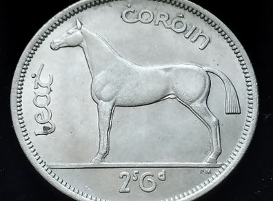 #719 - Ireland - 1959 - Half Crown - AU - KM.16a