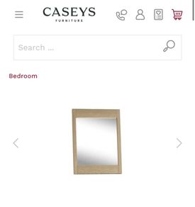 Bed frame, mattress and vanity