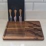 Acacia Wood & Slate Cheese Board Set with 3 Cheese Tools Image 2