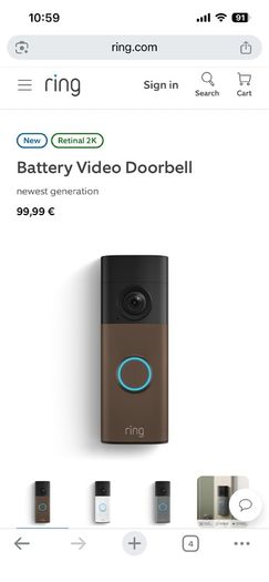 Ring video doorbell and chime