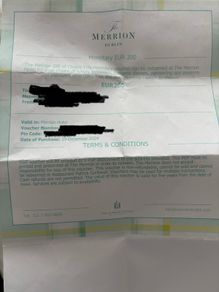 Merrion Hotel Voucher