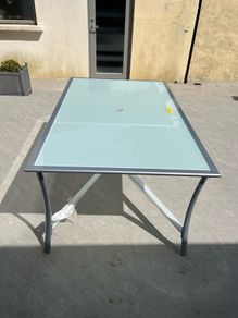 Glass garden table