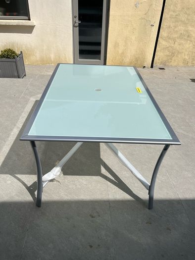 Glass garden table