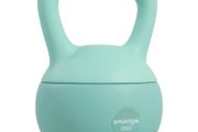 Kettlebell 6 kg with non-slip handle for fitness, strength training &amp; cardio, 19 x 19 x 28 cm green
