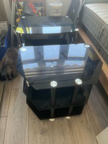 Glass tv stand