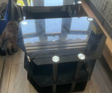 Glass tv stand