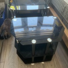 Glass tv stand