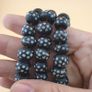 Antique Venetian Style Dotted Skunk Glass Beads Strands 10-12mm Image 2