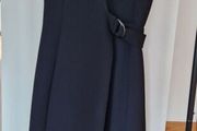 Ted Baker Black Wrap Tailored Midi Dress Size 2 UK 10