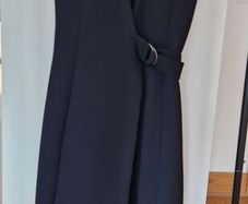 Ted Baker Black Wrap Tailored Midi Dress Size 2 UK 10