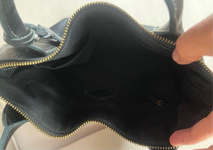 Fossil black leather handbag