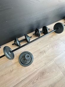 Cast Iron 50kg Barbell & Dumbbell Set