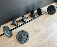 Cast Iron 50kg Barbell & Dumbbell Set
