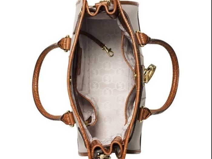 Michael Kors Hamilton Large Crocs Leather Tote Bag