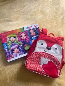 Puzzle and backpack
