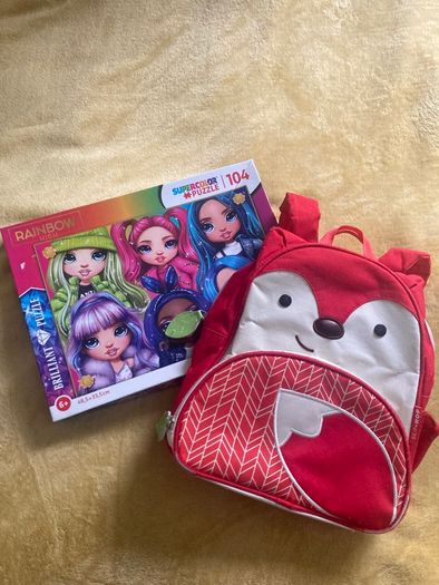 Puzzle and backpack