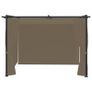 Gazebo with Curtains 3x3 m Taupe Steel Image 3