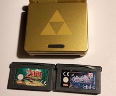Gameboy Advance SP zelda minish cap + castlevania harmony GBA console