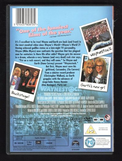 Waynes World 2 DVD Movie staring Mike Myers & Dana Carvey