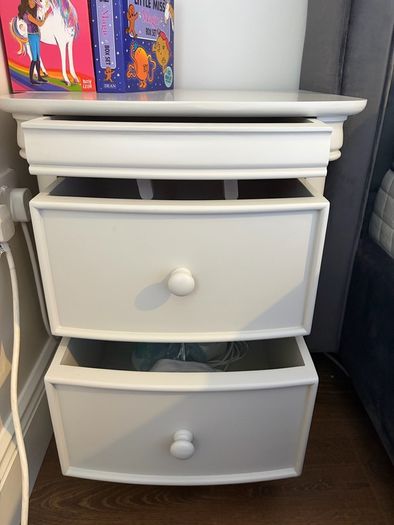 bedside locker grey x 2