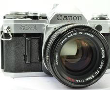 Canon AE-1  35mm SLR Film Camera with Super Bright Canon FD 50mm f1.4 SSC, Recently FULLY Serviced