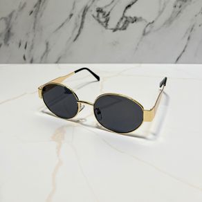 Oval Black Sunglasses UV400 Unisex (New)