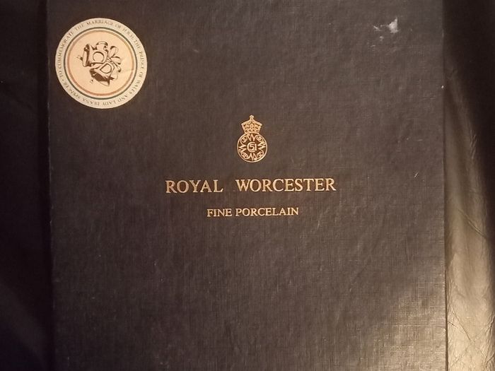 Royal Worcester Charles & Diana Marriage Plate & Four Books