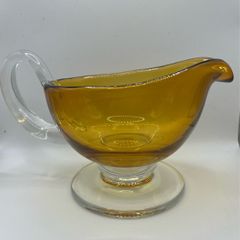 Hand-Blown Art Glass   Williams Sonoma Amber Glass