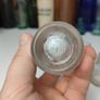 195 - Set of 3 Vintage Clear Glass Cork Screw Top Decorative Collectible Inkwells Ink Bottles Image 3
