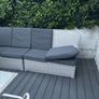 Huge Outdoor Living corner sofa and grey cushions .Please read Image 9