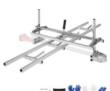Chainsaw Mill and Rail Mill Guide System, Portable Sawmill 36 cm-91 cm Guide Bar, 2.74 m Aluminum Saw Milling Rail Guide with Chainsaw Planking