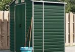 Garden Shed Green 191x130x198 cm Galvanised Steel