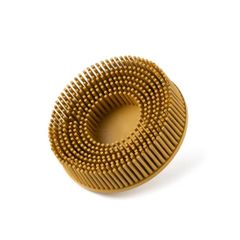 Glass Polish 11126 - Quick-Lock Bristle Disc / 3" 75mm - Yellow Grid 80